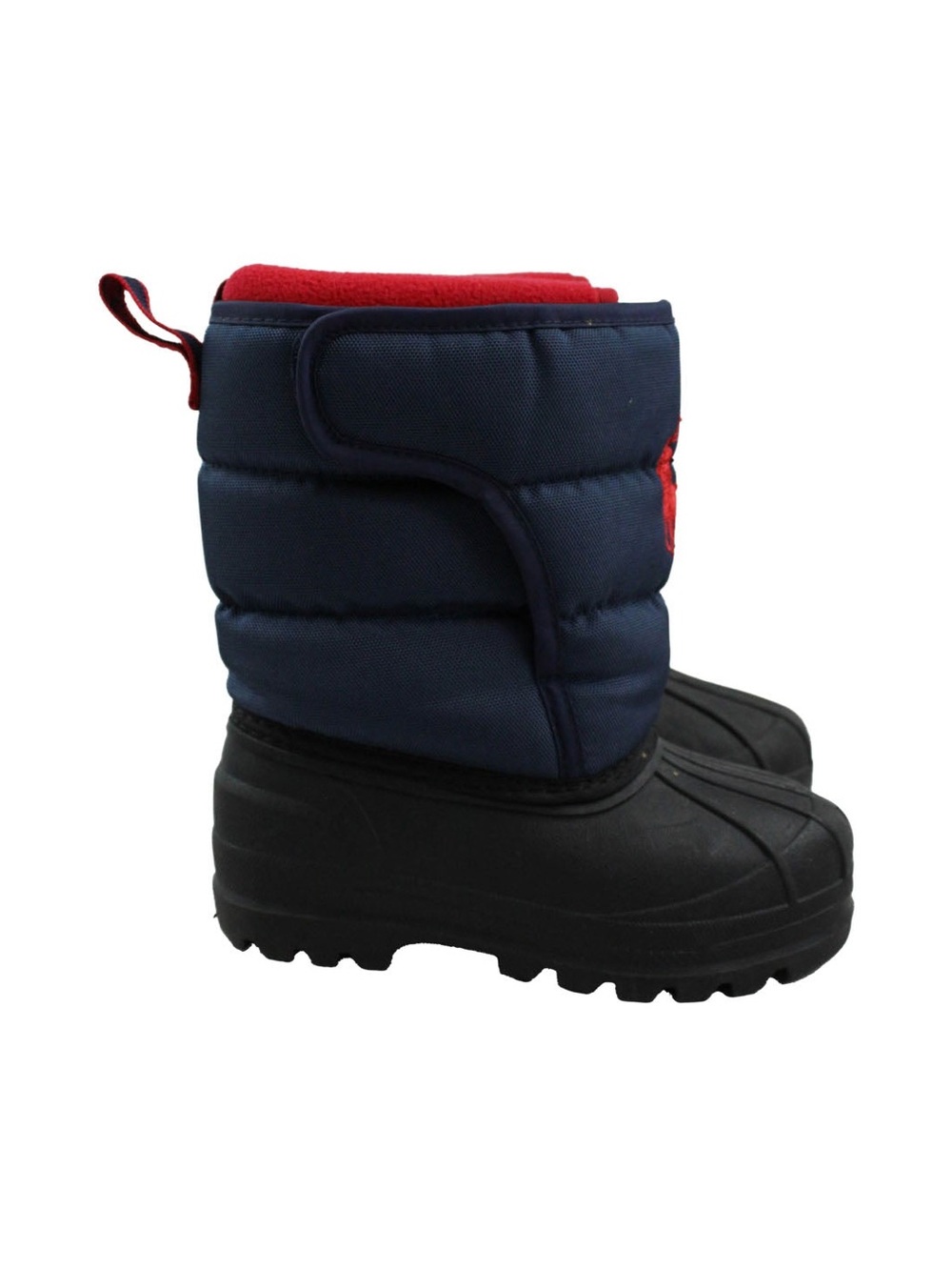 Polo Toddler Insulated Snow Boots in Navy and Black with Red Trim